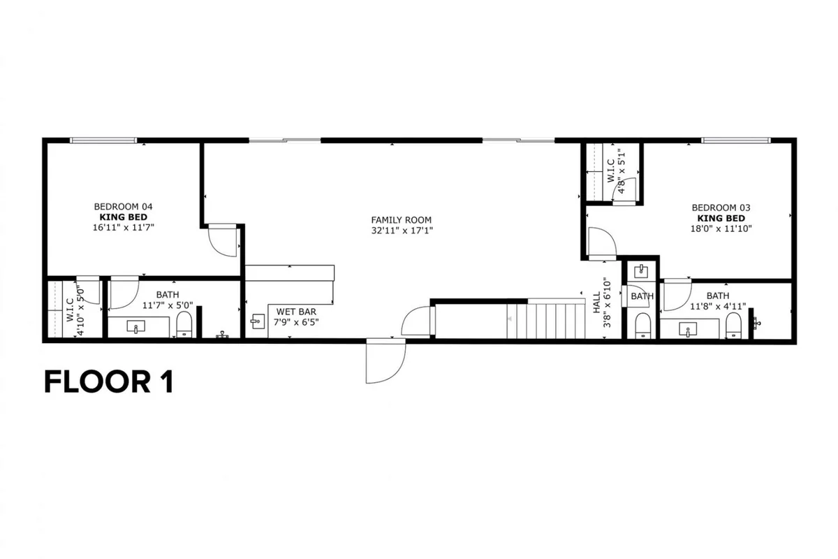 A welcoming lounge area, featuring a family room with comfortable seating and a wet bar. The setting is ideal for socializing or unwinding, with soft lighting and a cozy atmosphere that encourages relaxation after a game or during a quiet evening.